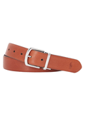 RALPH LAUREN Reversible Pebble Leather Belt Cognac/Burgundy