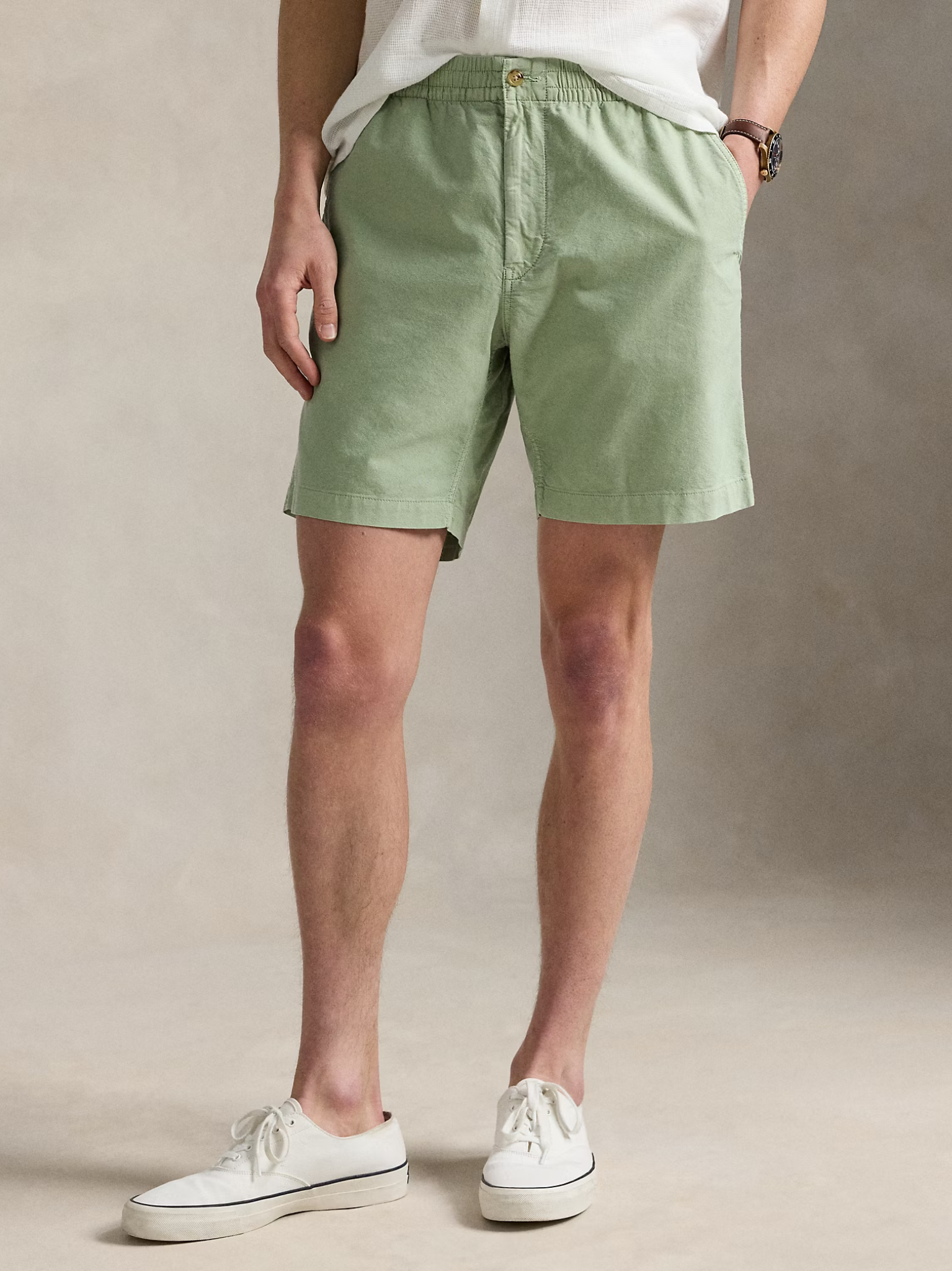 RALPH LAUREN Jersey Bermuda Shorts Light Green