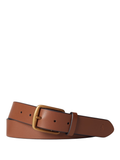 RALPH LAUREN Signature Pony Leather Belt Saddle