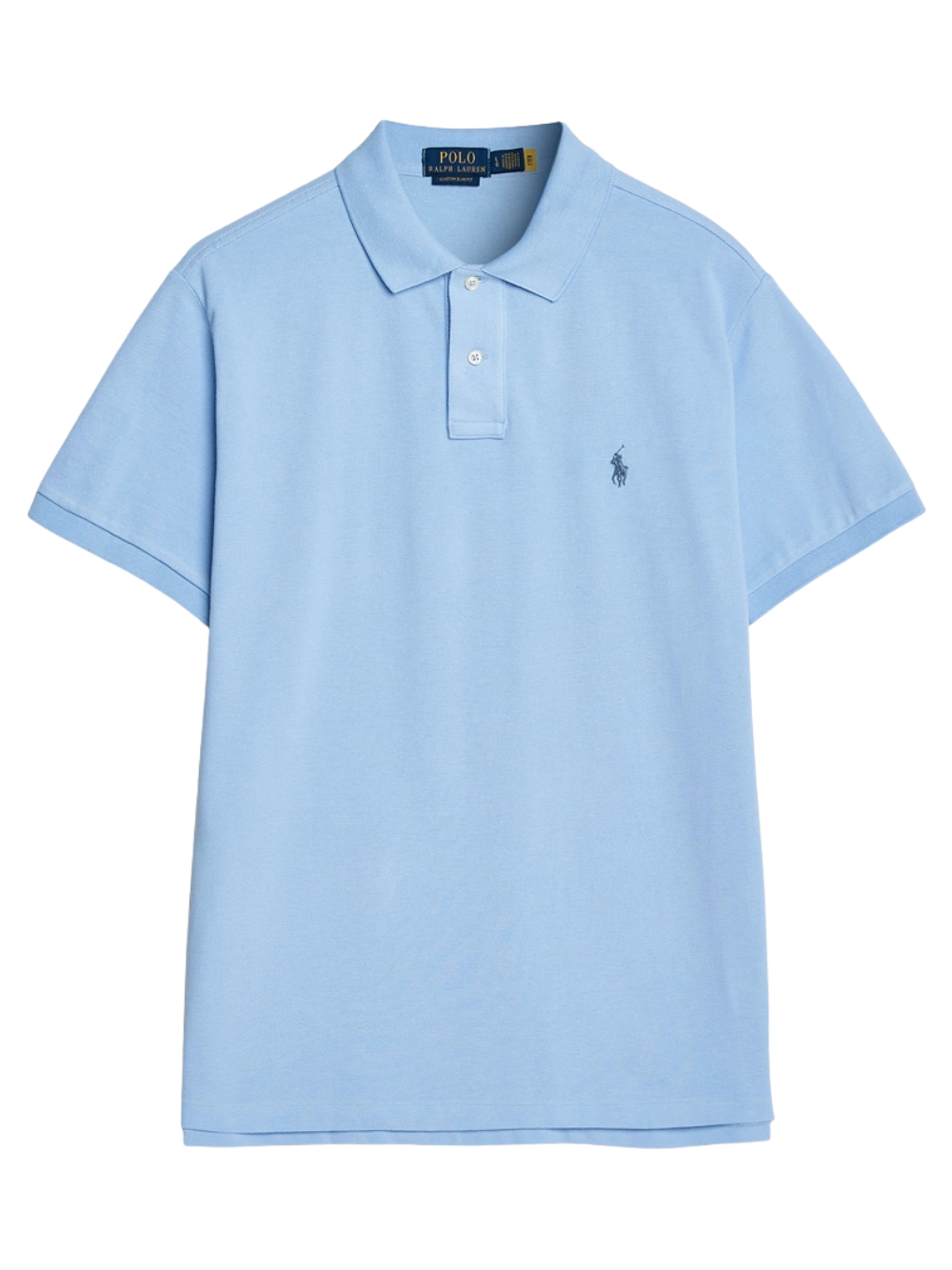 RALPH LAUREN Custom Slim Fit Mesh Polo Shirt Austin Blue