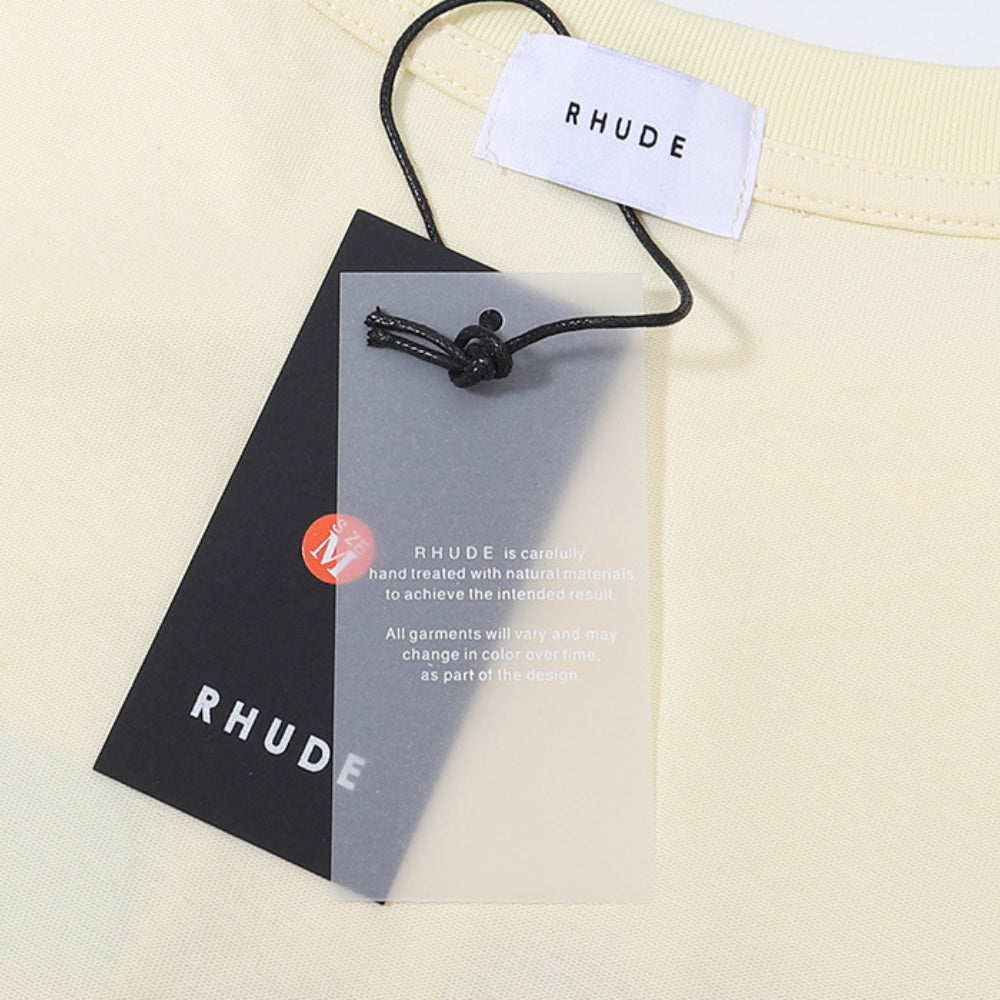 Rhude T-shirt Micro Label Yacht Print Short Sleeve T-shirt