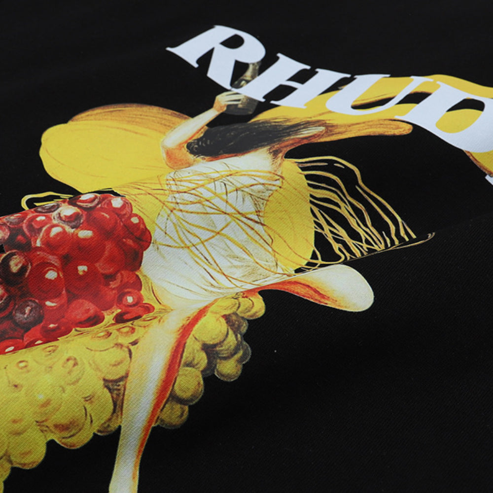 Rhude T-shirt Micro Label Alphabet Art Abstract Short Sleeve T-shirt