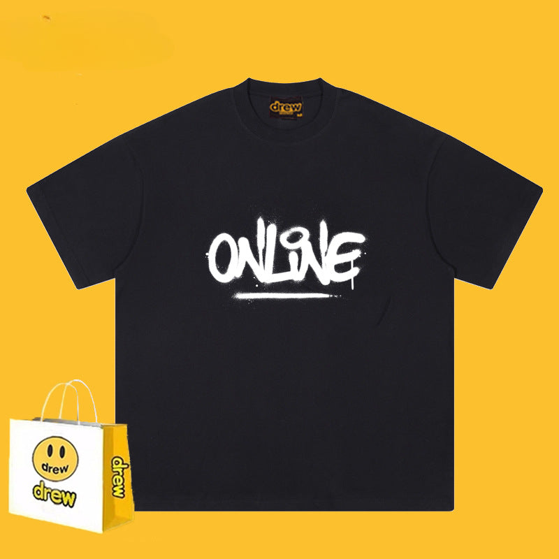 Drew T-shirts Cotton Short Sleeve Fashion Brand Printing