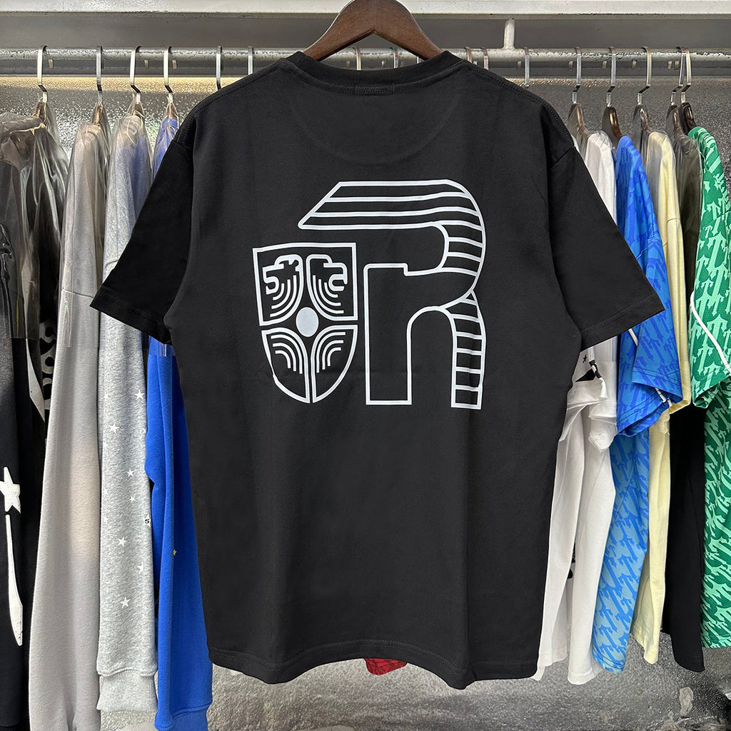 Rhude T-shirts Egyptian Pharaoh Print Cotton Casual Short Sleeves Men and Women