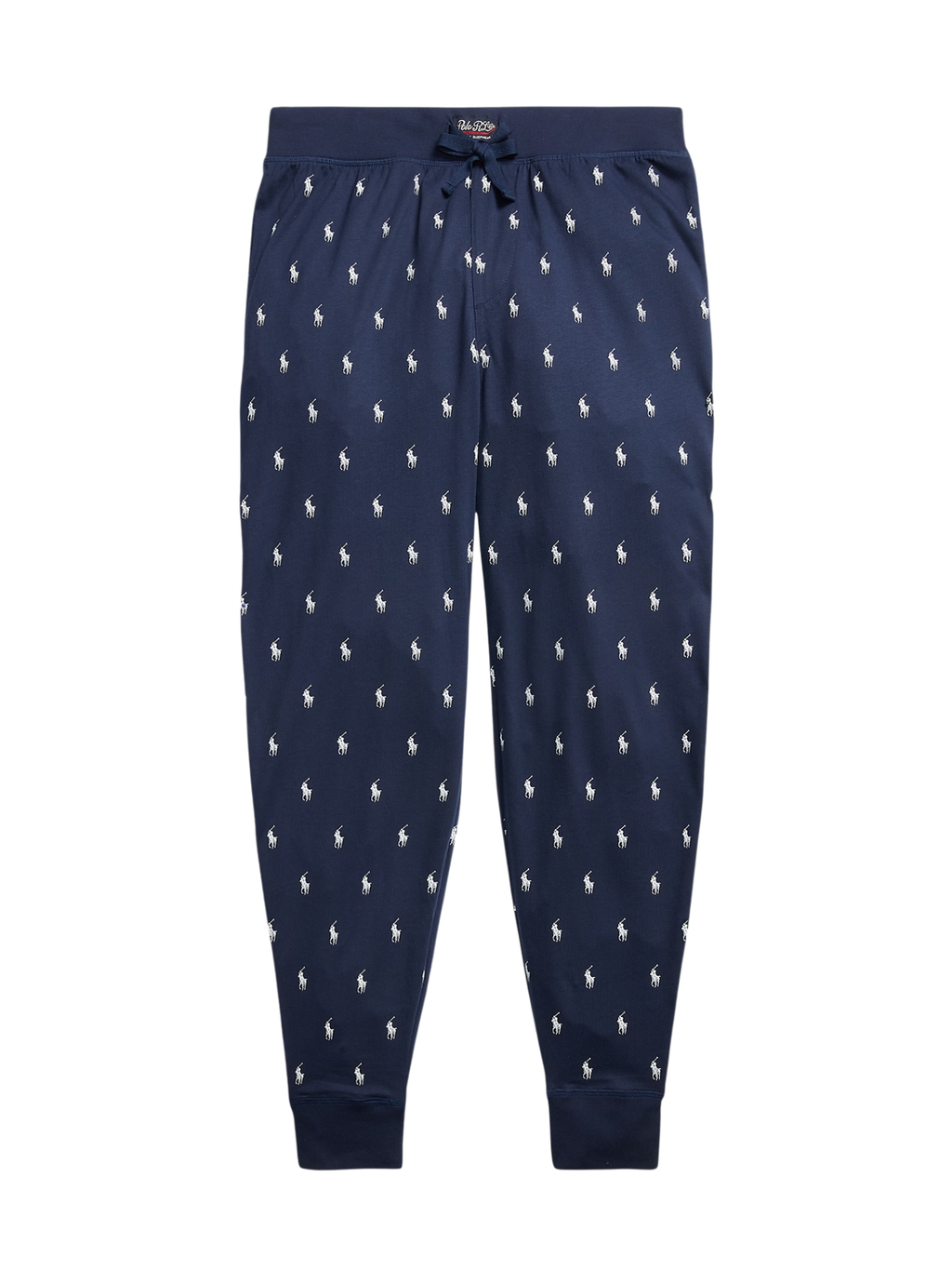 RALPH LAUREN All-over Pony Cotton Jersey Sleep Joggers Cruise Navy