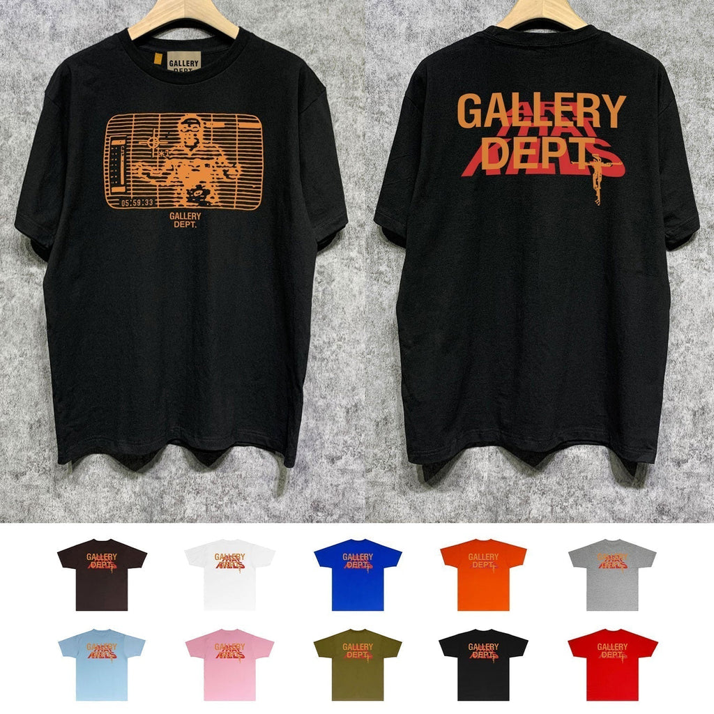 Gallery Dept T Shirt Retro Printed Loose Short-Sleeved Shirt