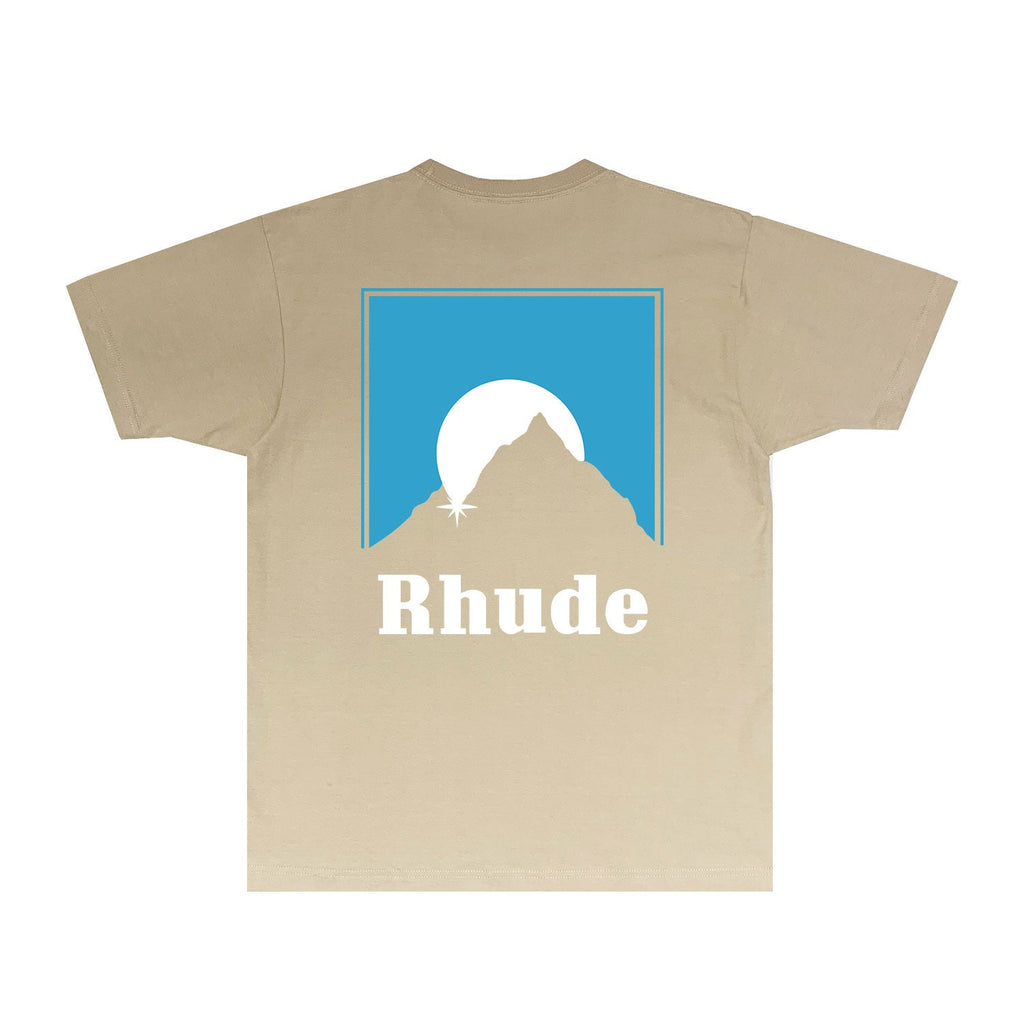 Rhude T-shirts Printed Trendy Pure Cotton