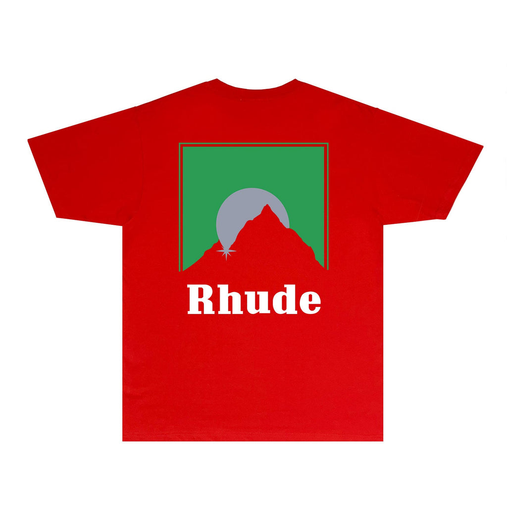 Rhude T-shirts Printed Trendy Pure Cotton