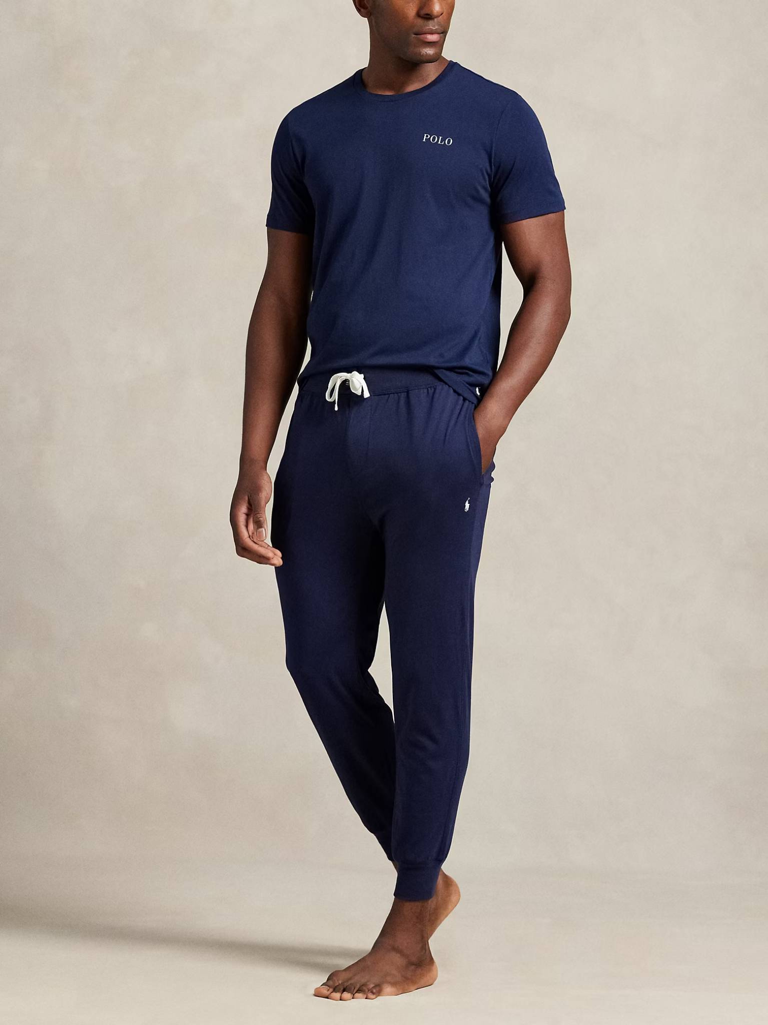 RALPH LAUREN Cotton Jersey Sleep Joggers Cruise Navy