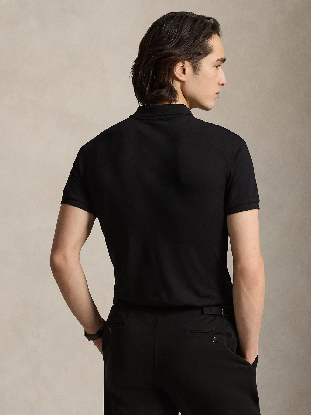 RALPH LAUREN Slim Fit Soft-Touch Polo Shirt Black