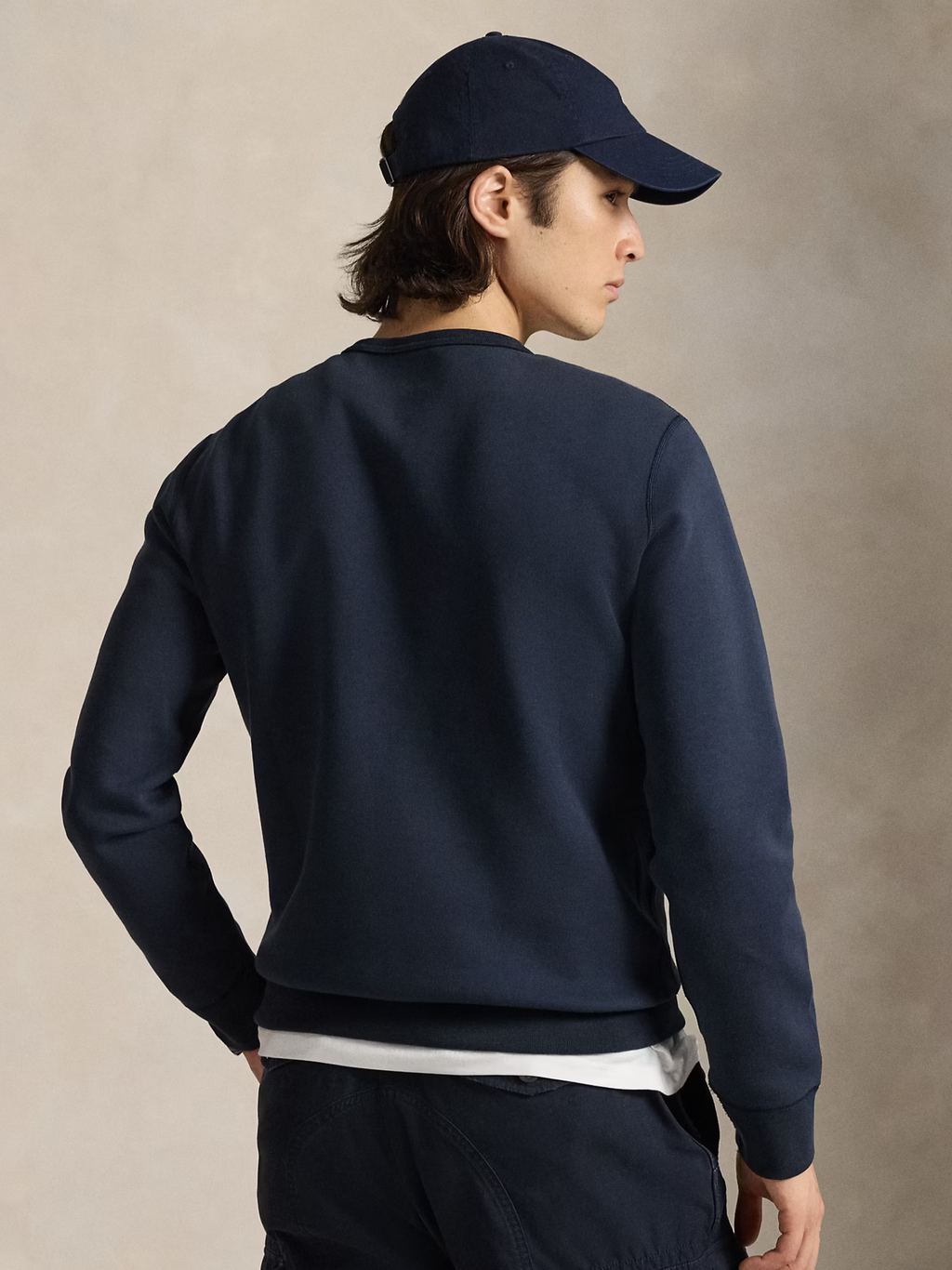 RALPH LAUREN Double-Knit Sweatshirt Aviator Navy