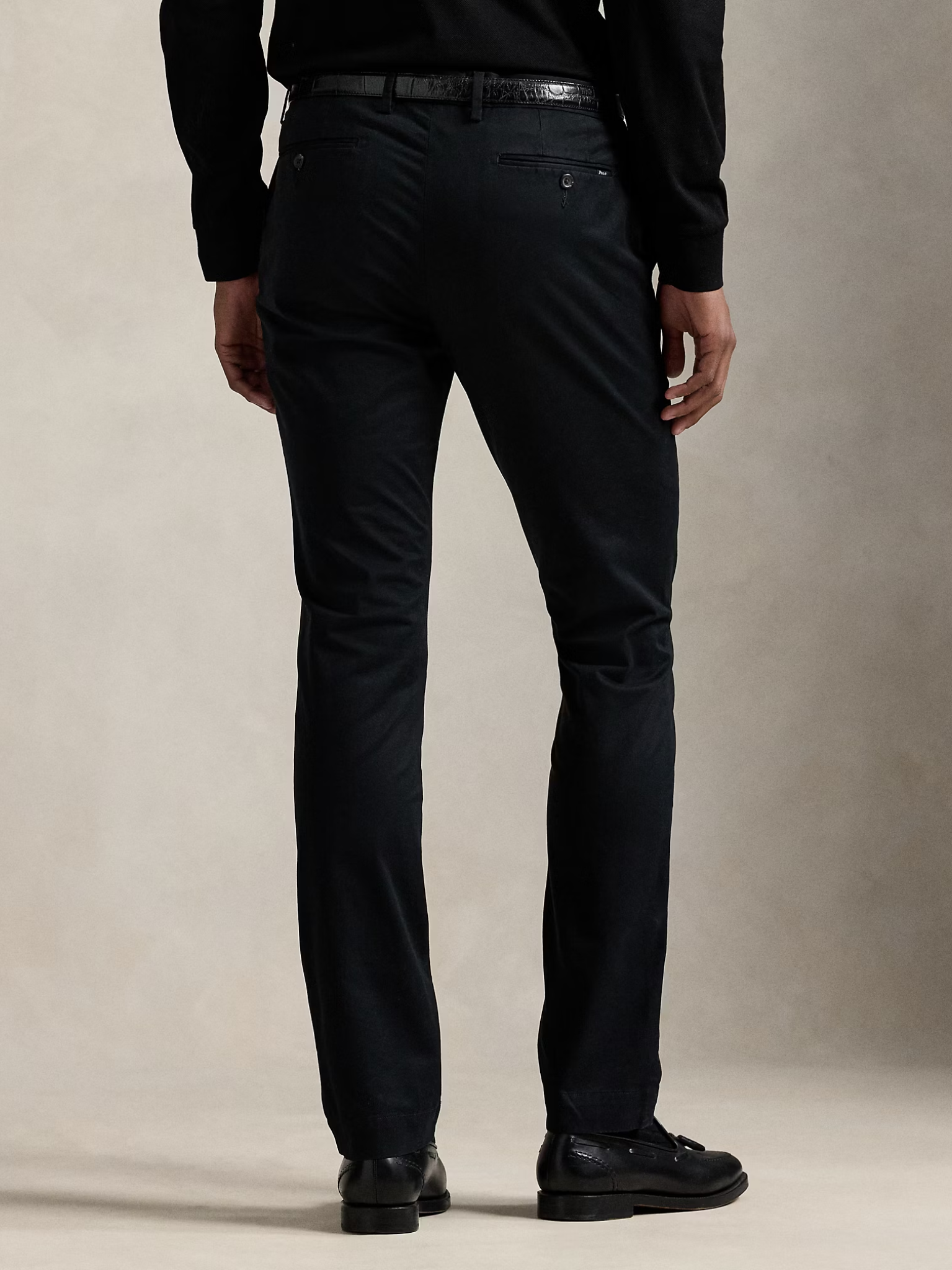 RALPH LAUREN Stretch Slim Fit Chino Trousers Black