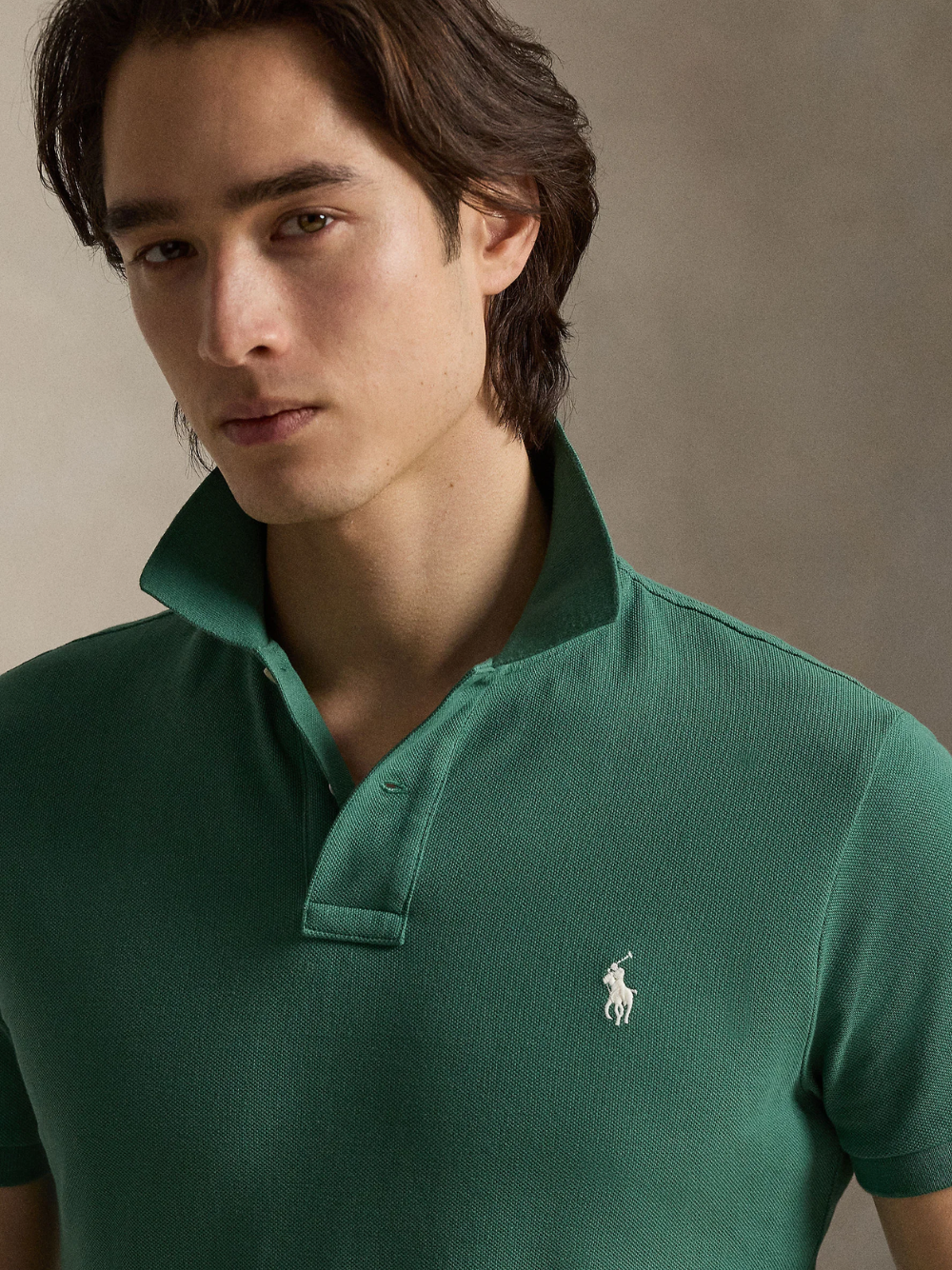 RALPH LAUREN The Iconic Mesh Polo Antique Green