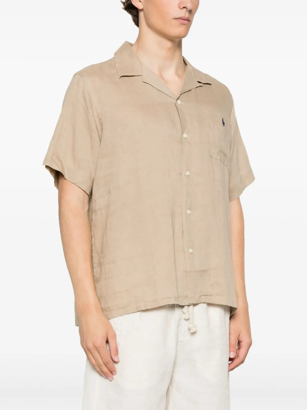 RALPH LAUREN Linen Classic Fit Shirt Beige