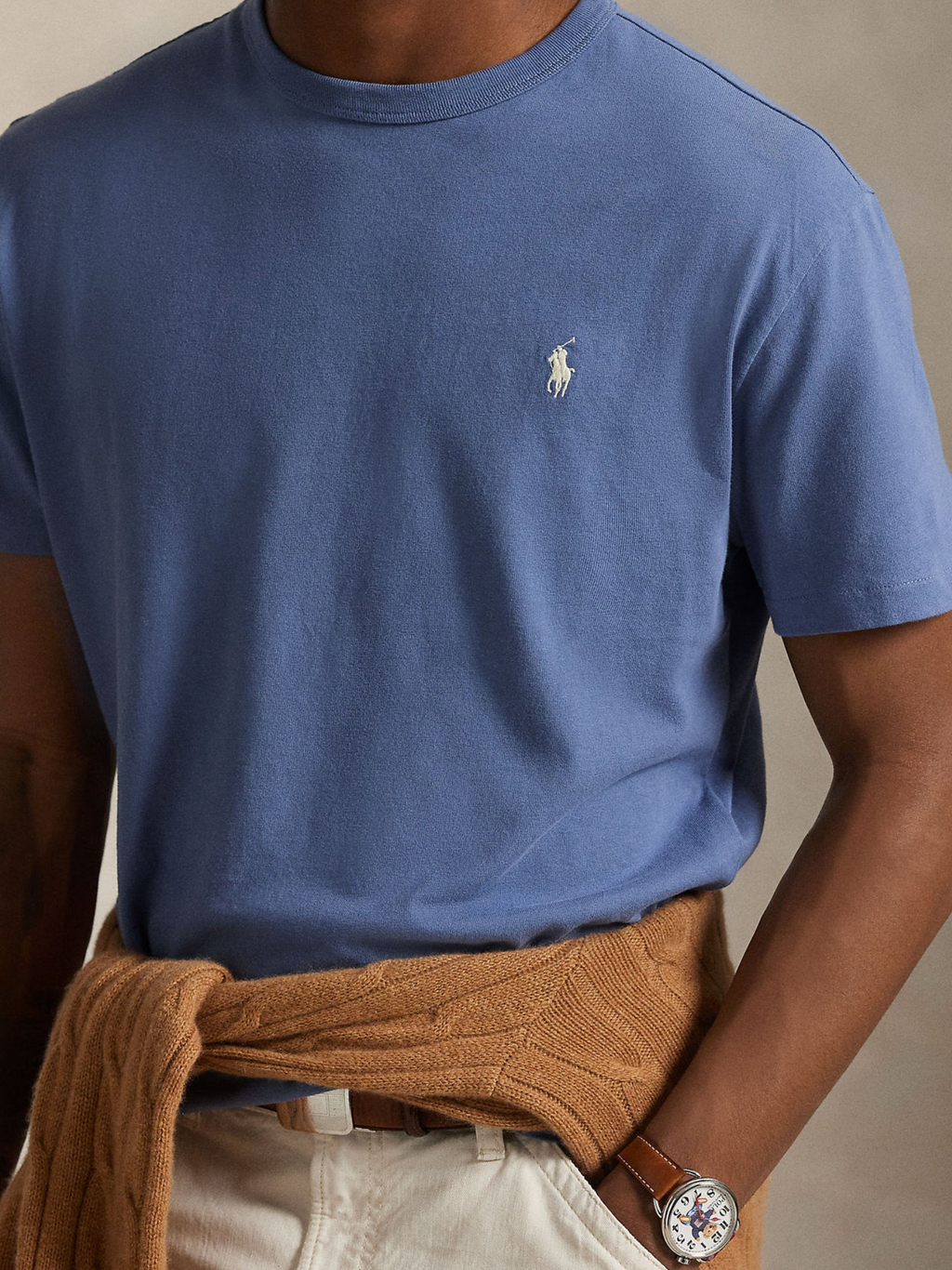 RALPH LAUREN Classic Fit Jersey T-Shirt Blue