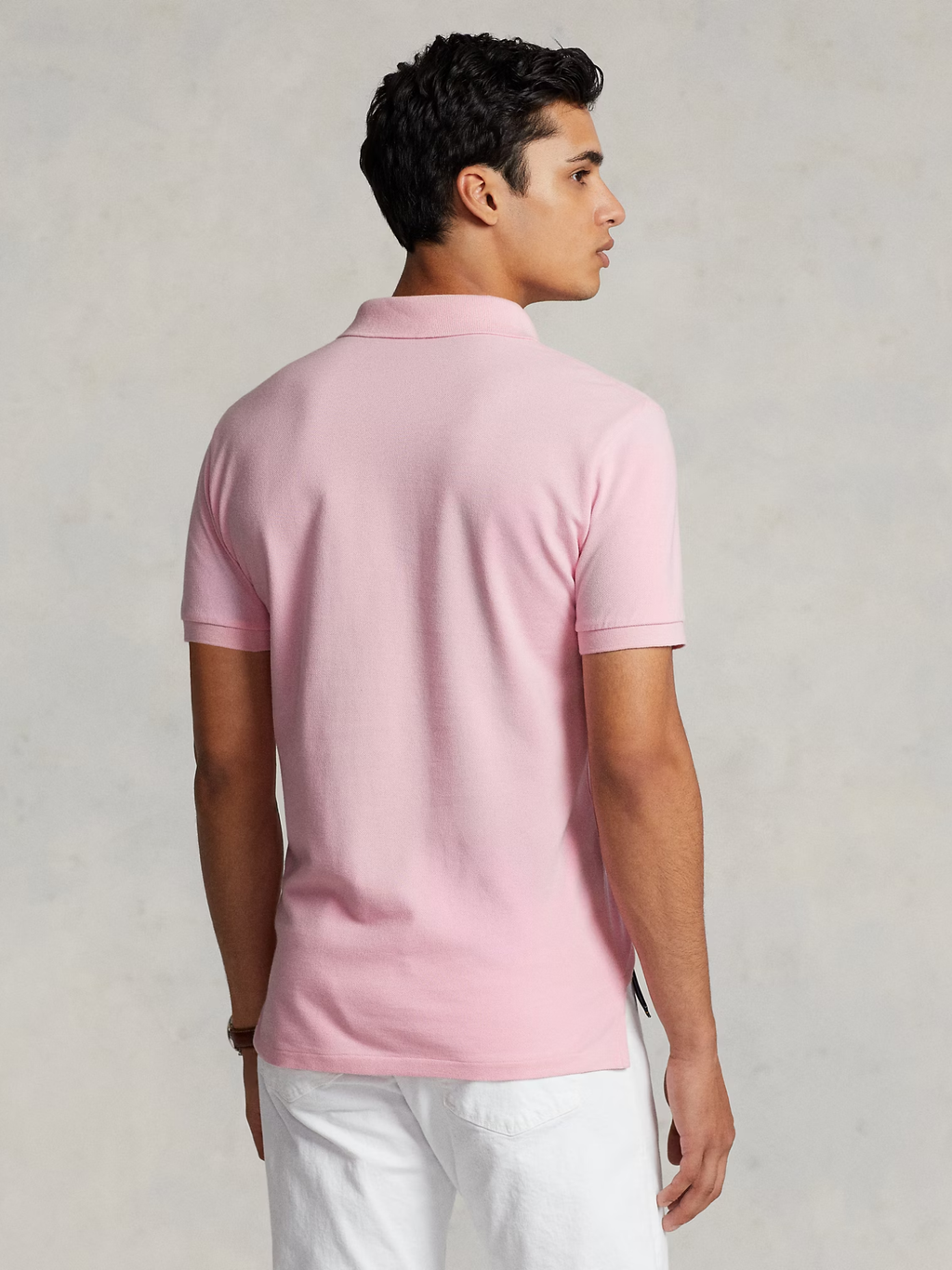 RALPH LAUREN Slim Fit Mesh Polo Shirt Pink