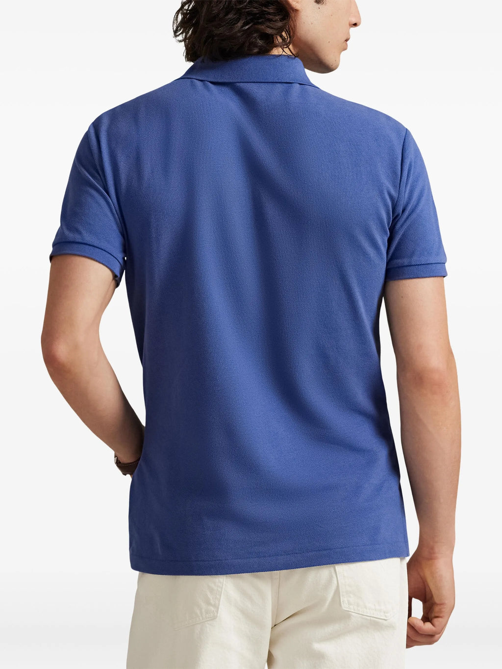 RALPH LAUREN Slim Fit Mesh Polo Shirt Old Royal Blue