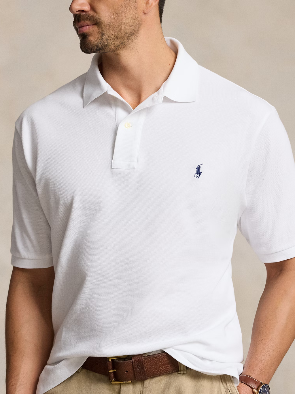 RALPH LAUREN The Iconic Mesh Polo Shirt White