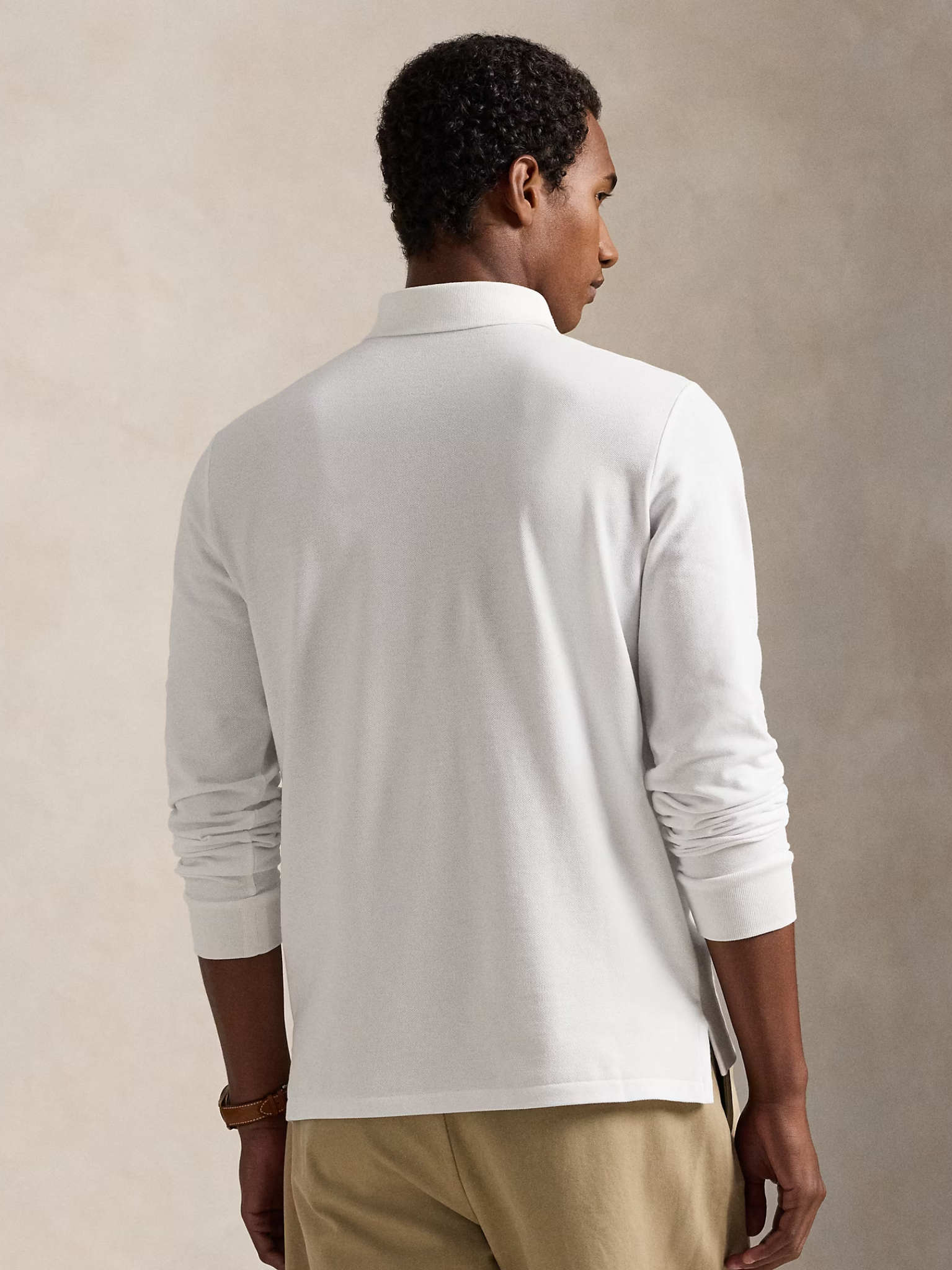 RALPH LAUREN Custom Slim Fit Mesh Polo Shirt White