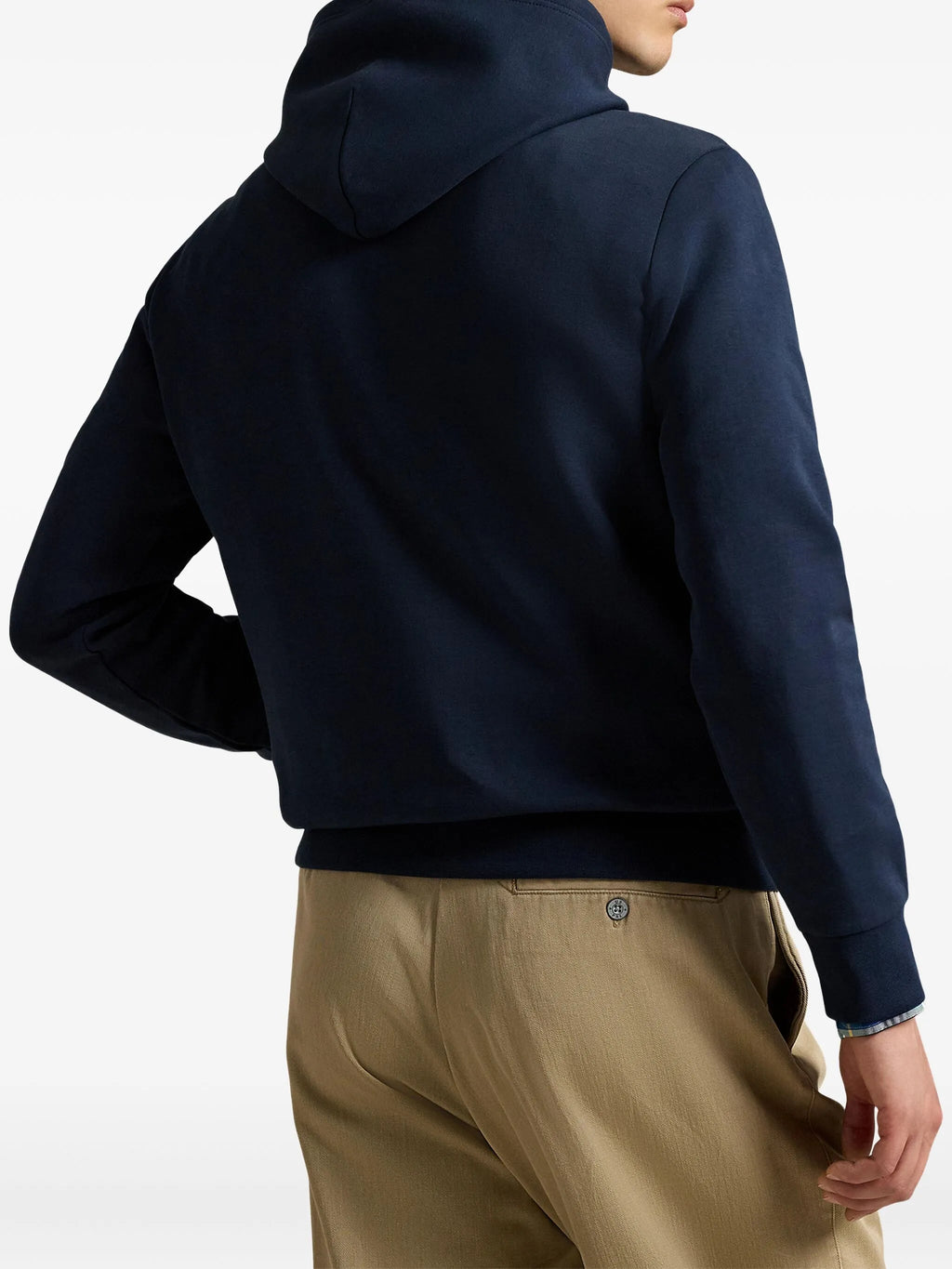 RALPH LAUREN Logo Double-Knit Hoodie Aviator Navy
