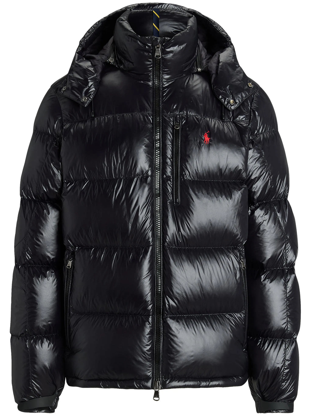 RALPH LAUREN Gorham Hooded Puffer Jacket Shiny Black