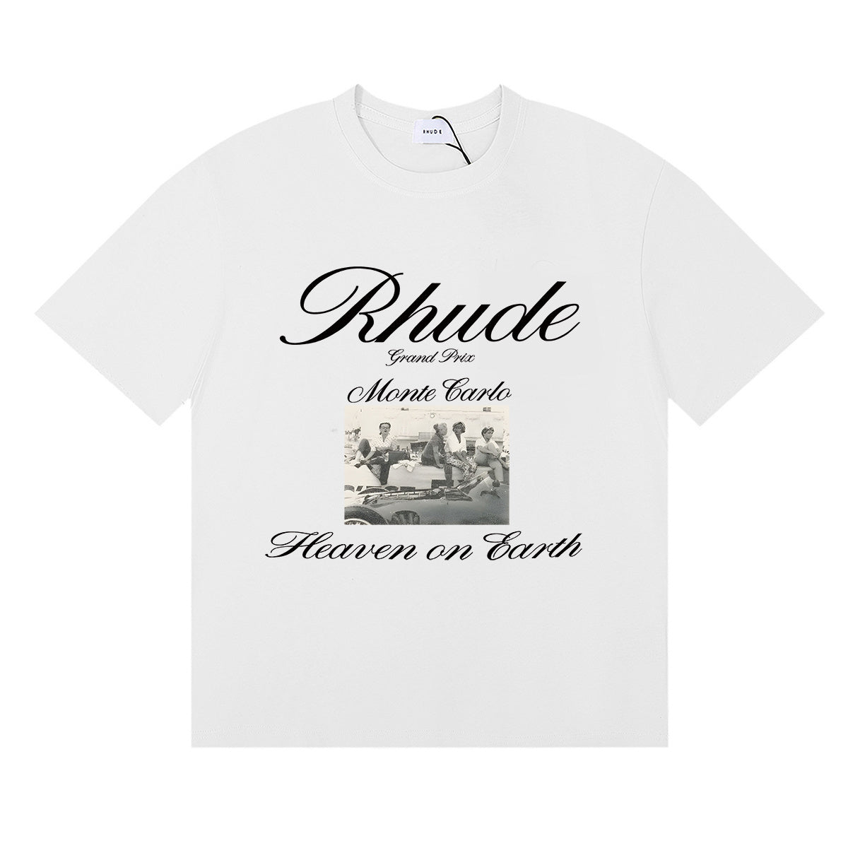 Rhude T-shirts Heave on Earth Printed Cotton Casual Short Sleeve Men and Women
