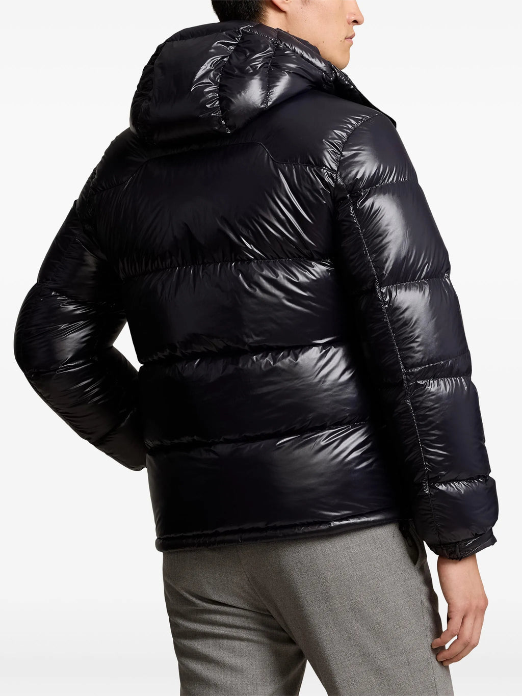 RALPH LAUREN Gorham Hooded Puffer Jacket Shiny Black