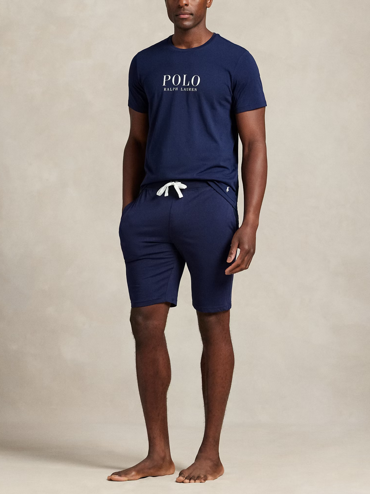 RALPH LAUREN Cotton Jersey Sleep Shorts Cruise Navy