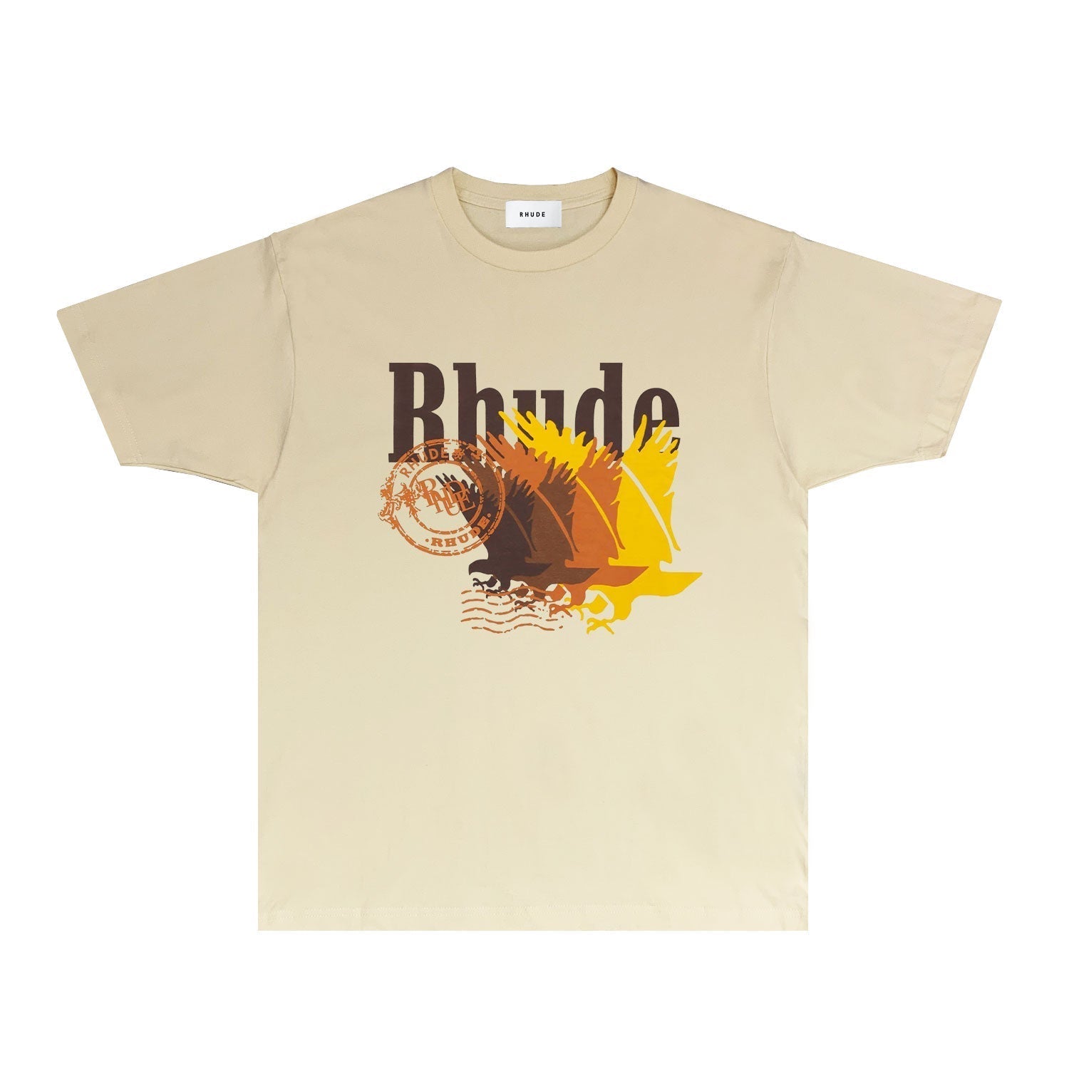 Rhude T-shirts Printed Trendy Pure Cotton