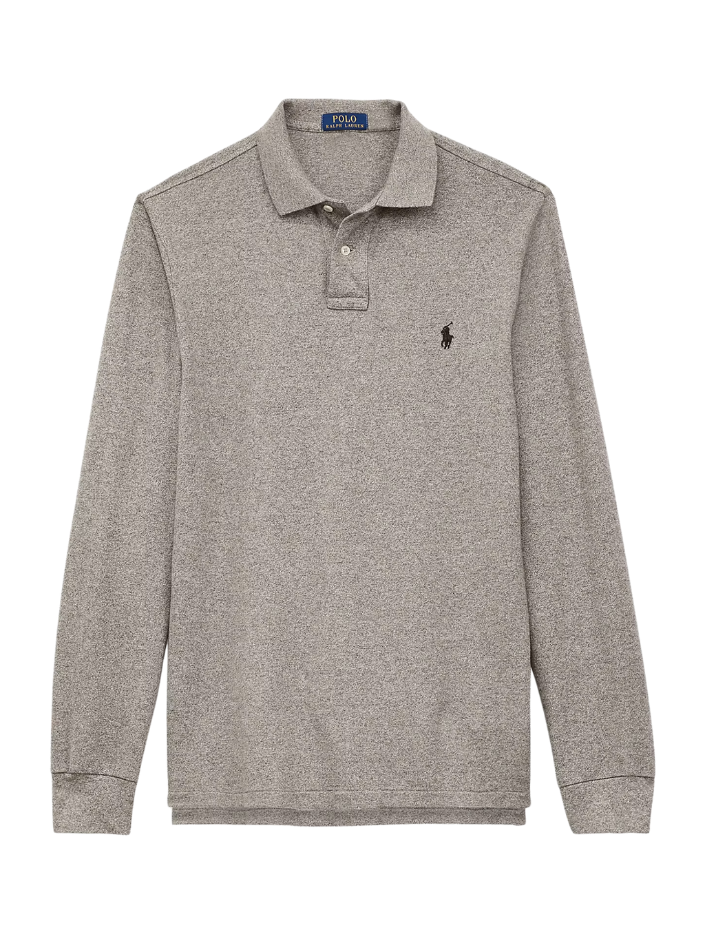 RALPH LAUREN Custom Slim Fit Mesh Polo Shirt Canterbury Heather