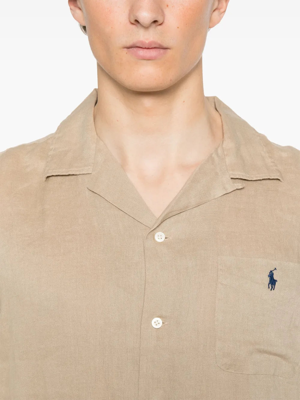 RALPH LAUREN Linen Classic Fit Shirt Beige