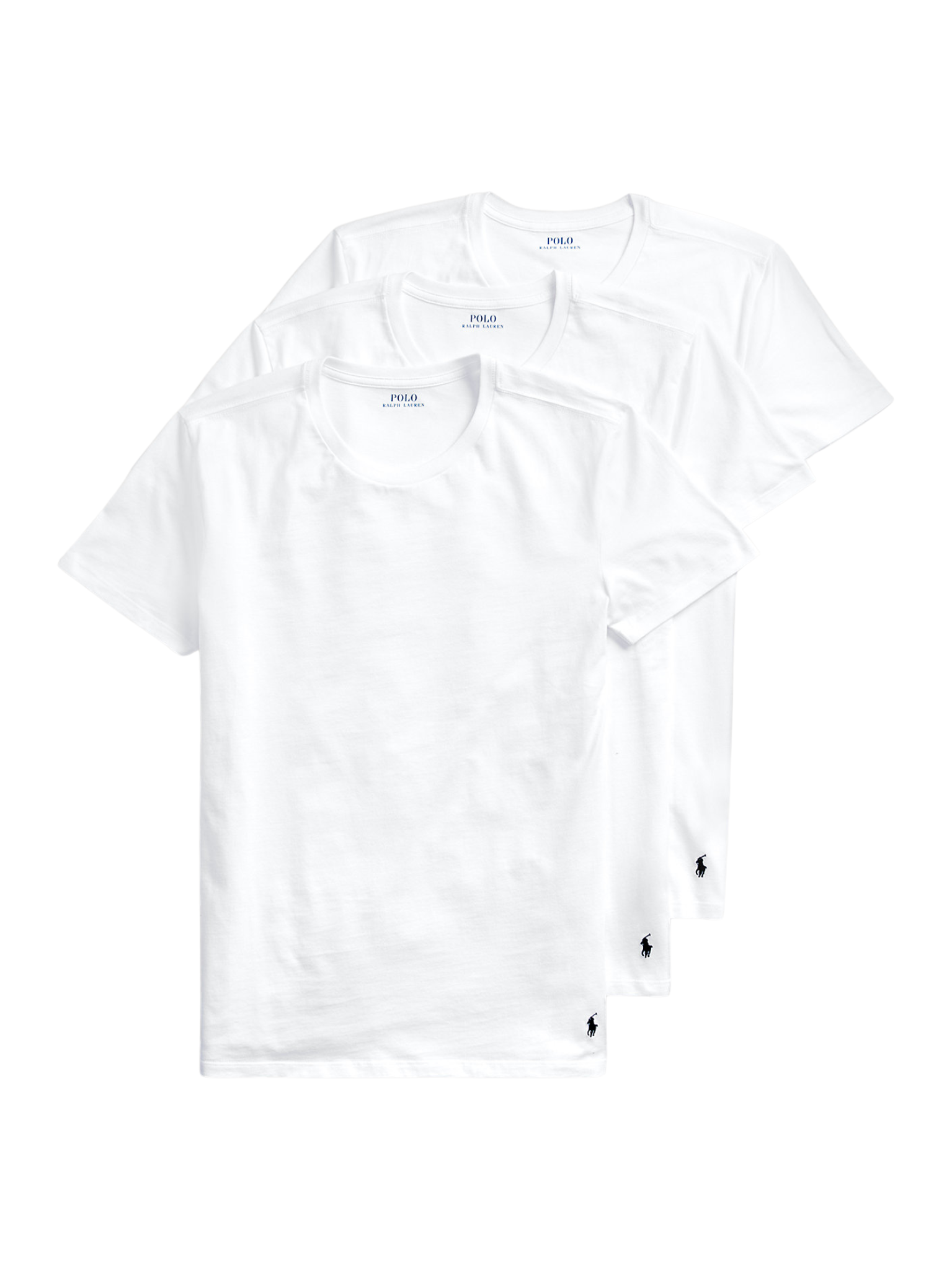 RALPH LAUREN Slim Crewneck 3-Pack T-shirts White
