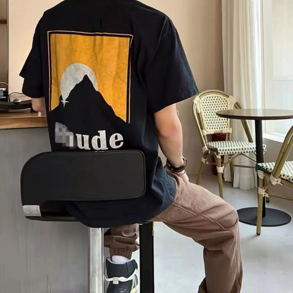 Rhude T-shirt Classic Sunset Theme Printed Short Sleeve T-shirt