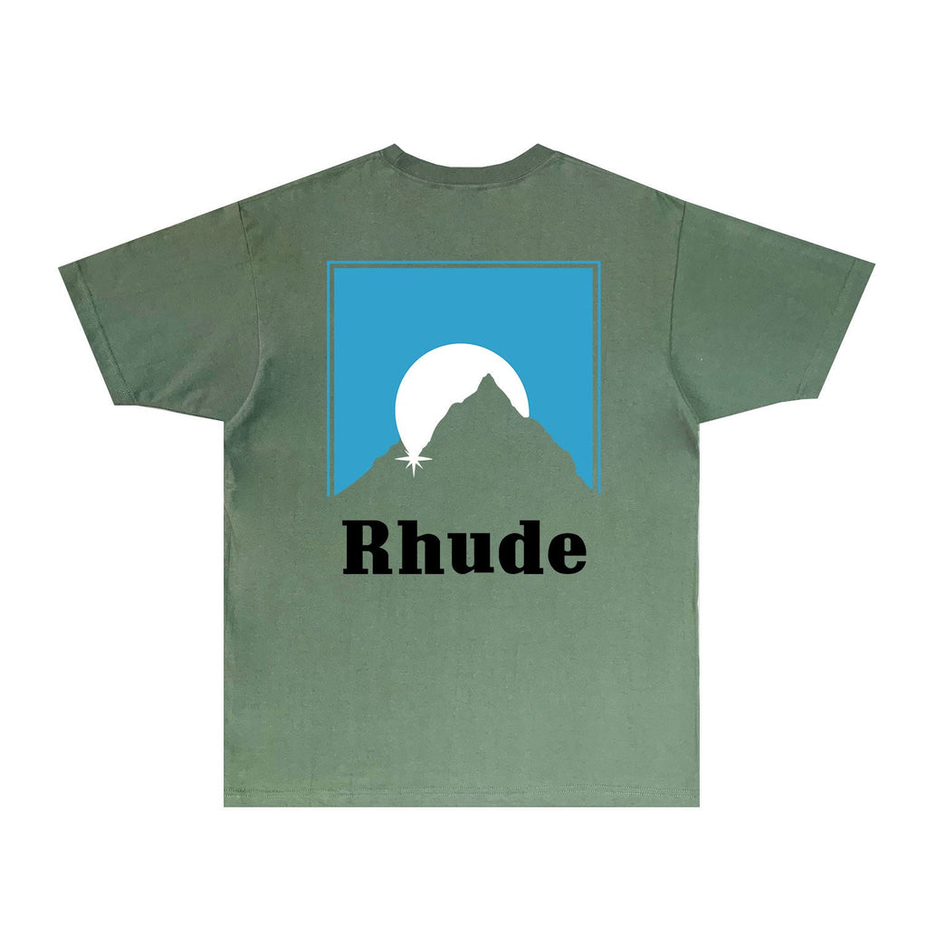 Rhude T-shirts Printed Trendy Pure Cotton