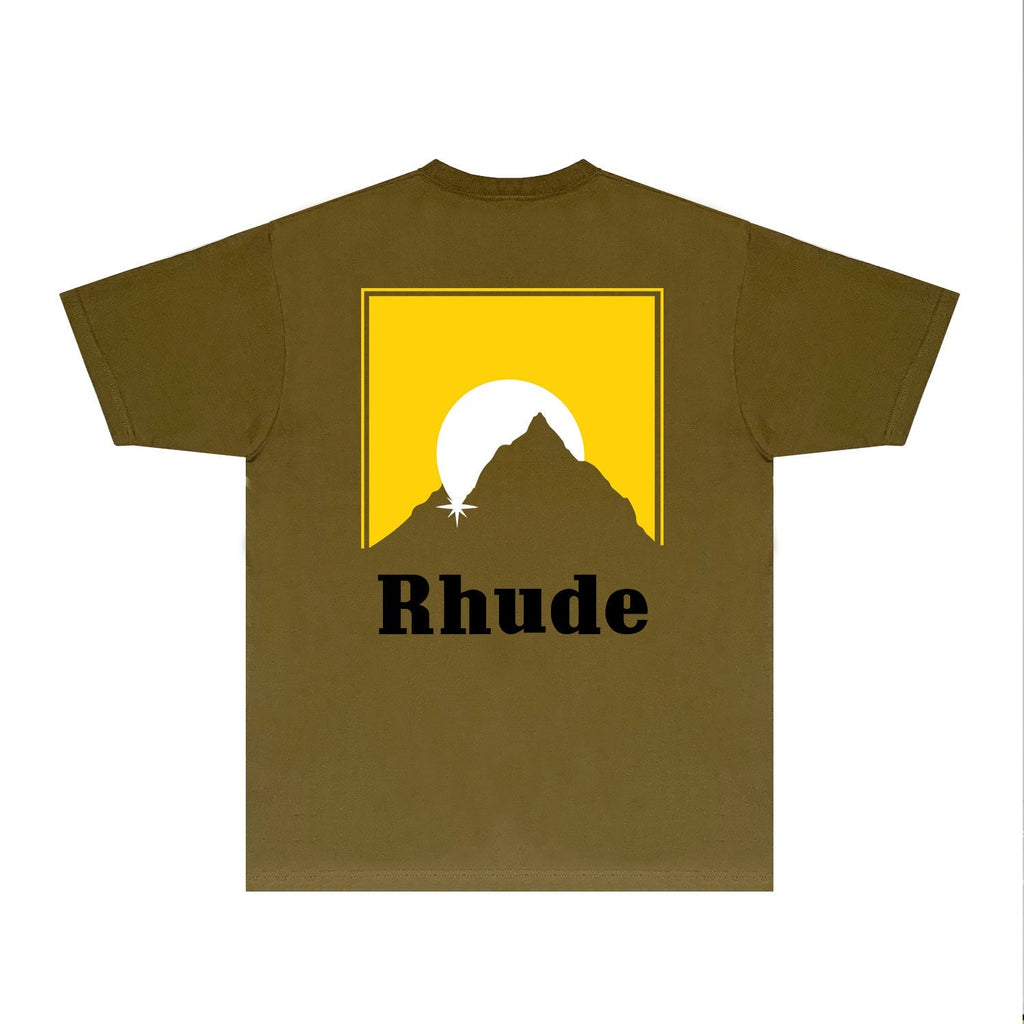 Rhude T-shirts Printed Trendy Pure Cotton