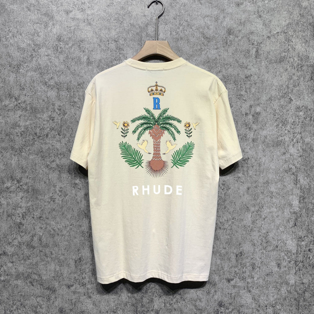 Rhude T-shirts Printed Trendy Pure Cotton