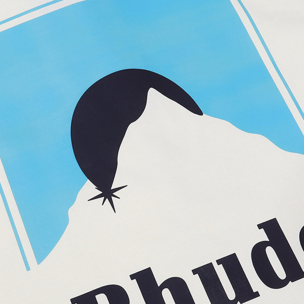 Rhude T-shirt Sunset Classic Alphabet Print Short Sleeve T-shirt