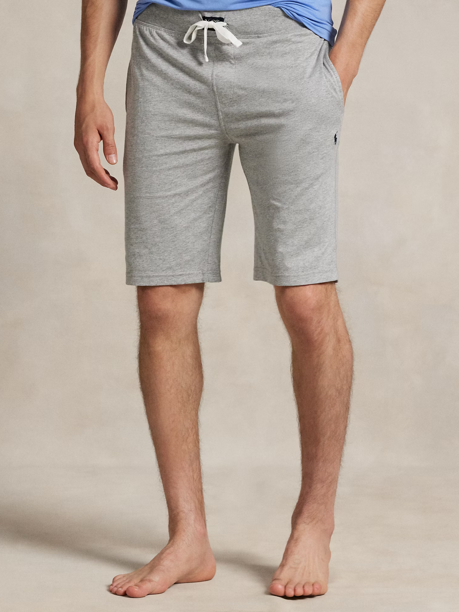 RALPH LAUREN Cotton Jersey Sleep Shorts Andover Heather