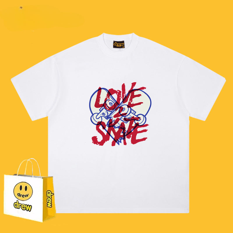 Drew T-shirts Cotton Short Sleeve Short Sleeve T-shirt Loose