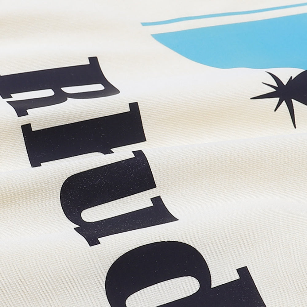 Rhude T-shirt Sunset Classic Alphabet Print Short Sleeve T-shirt