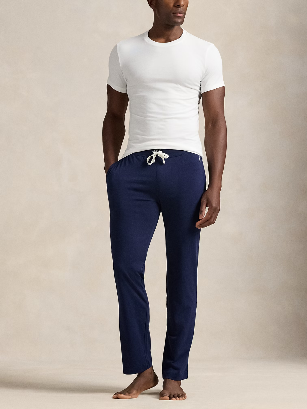 RALPH LAUREN Cotton Jersey Pyjama Trousers Cruise Navy