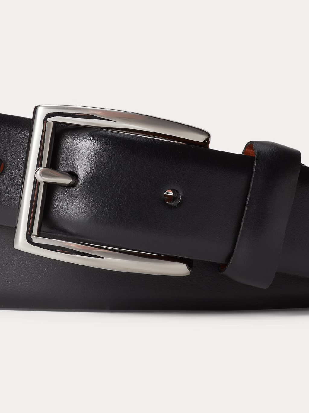 RALPH LAUREN Leather Dress Belt Black