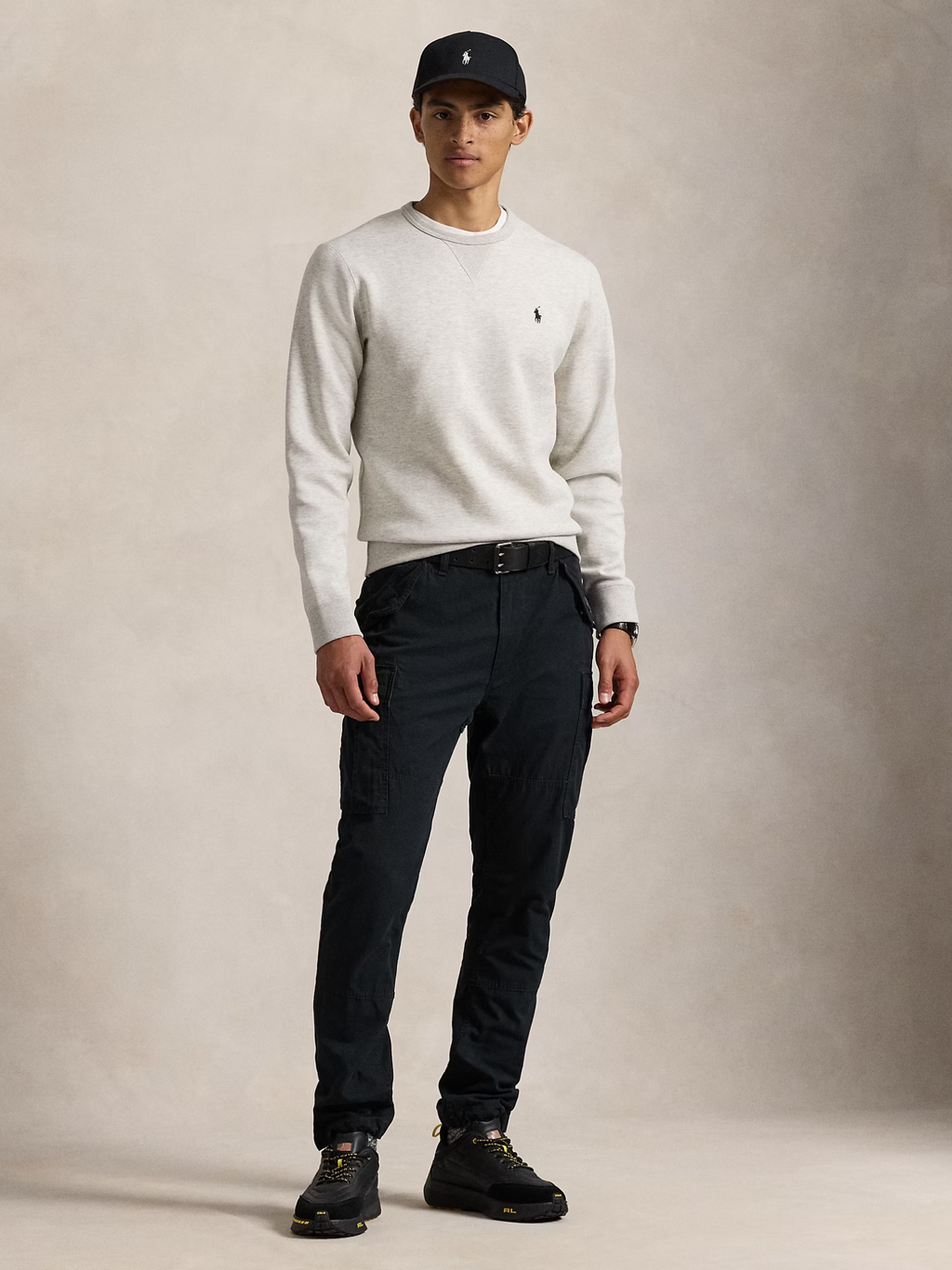 RALPH LAUREN Double-Knit Sweatshirt Light Sport Heather