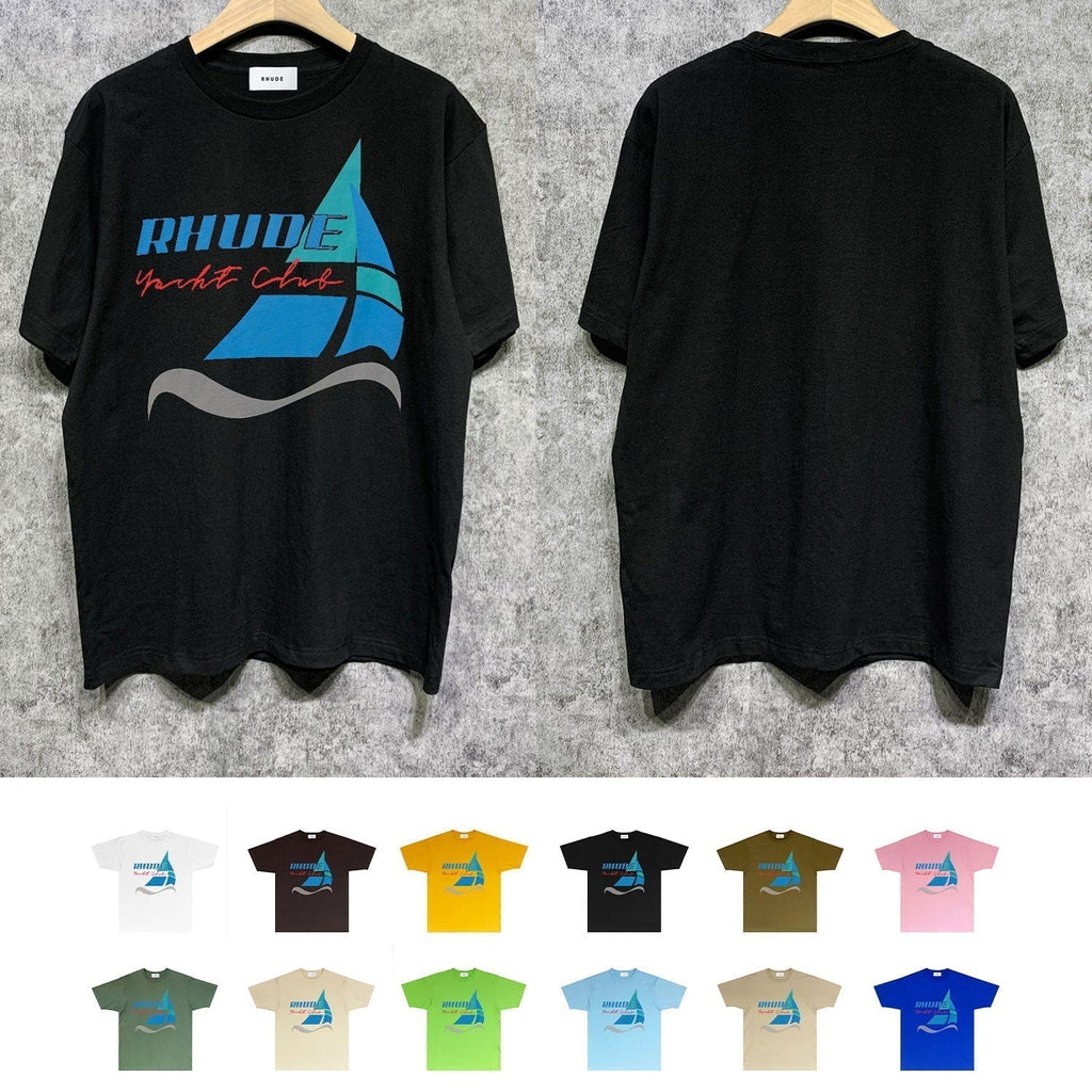 Rhude T-shirts Printed Trendy Pure Cotton