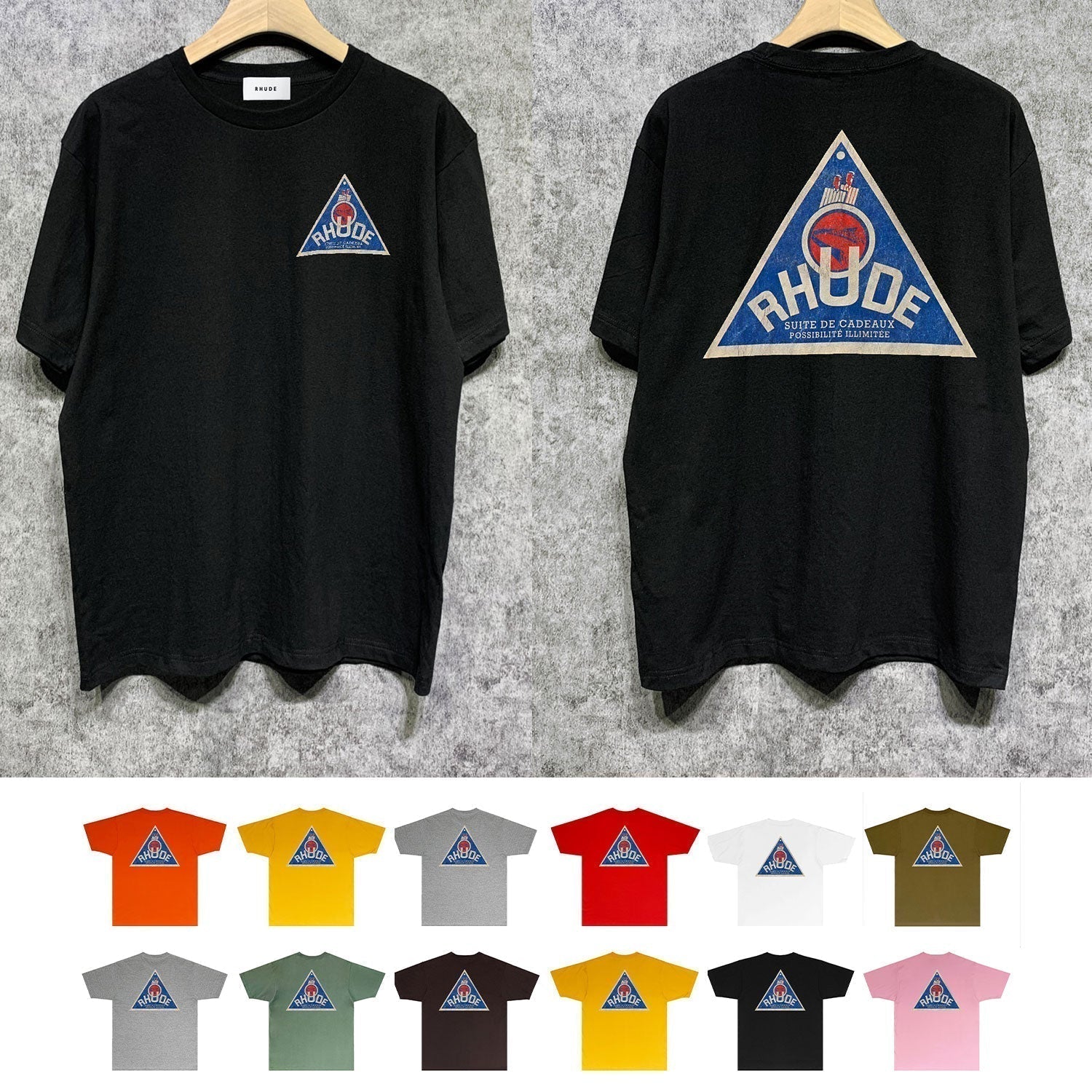 Rhude T-shirts Printed Trendy Pure Cotton