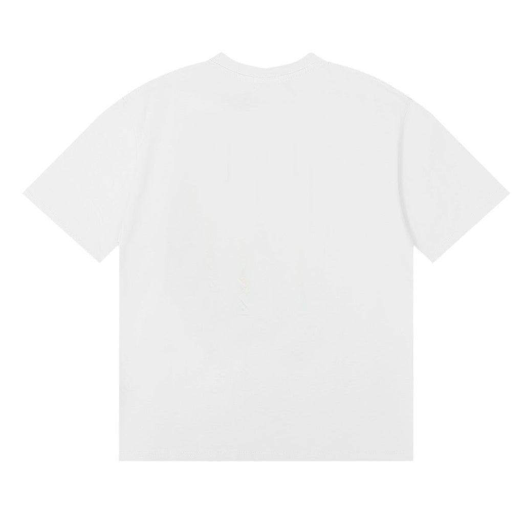 Rhude T-shirts Gothic Letter Badge Printing Cotton Casual Crew Neck Short Sleeve Men and Women