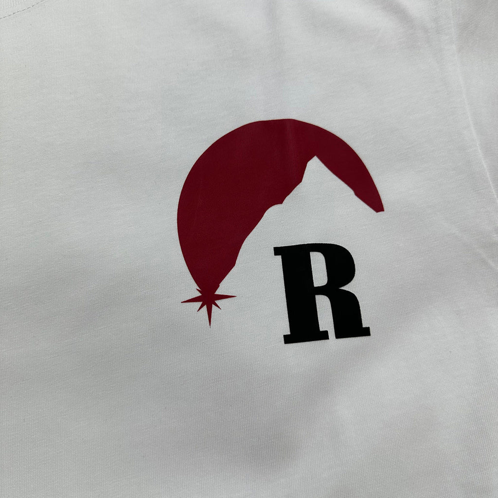 Rhude T-shirts Red Sunset Print Cotton Casual Short Sleeve Men and Women