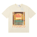 Rhude T-shirts Windowsill Seaview Printing Cotton Casual Short Sleeve Men and Women