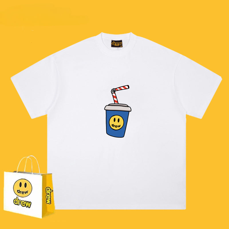 Drew T-shirts Short Sleeve Cola Loose Men