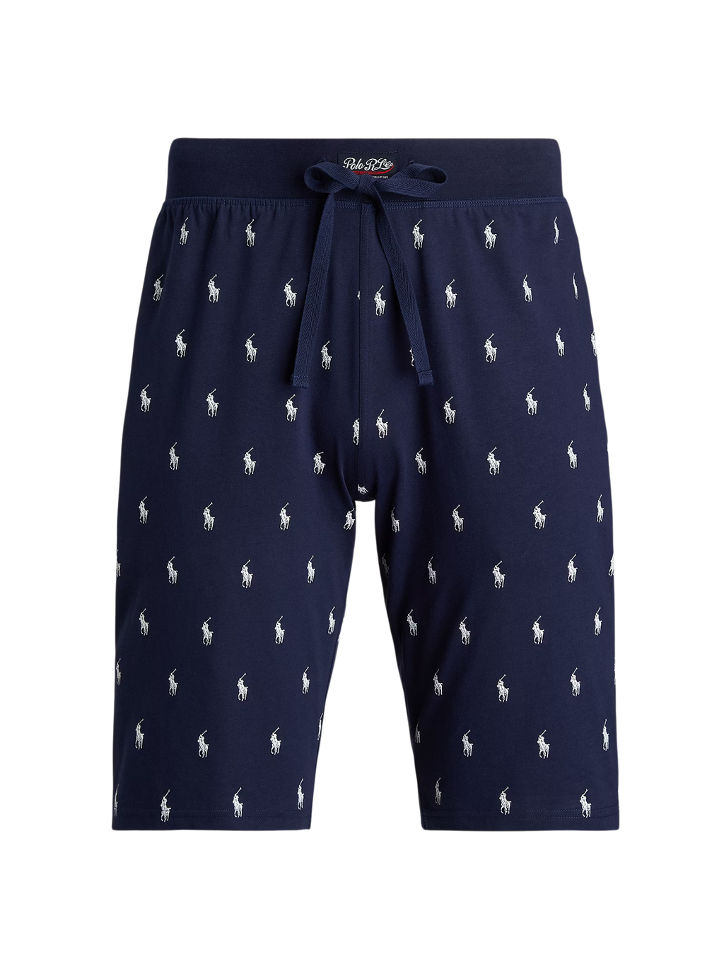 RALPH LAUREN Allover Pony Cotton Jersey Sleep Shorts Cruise Navy
